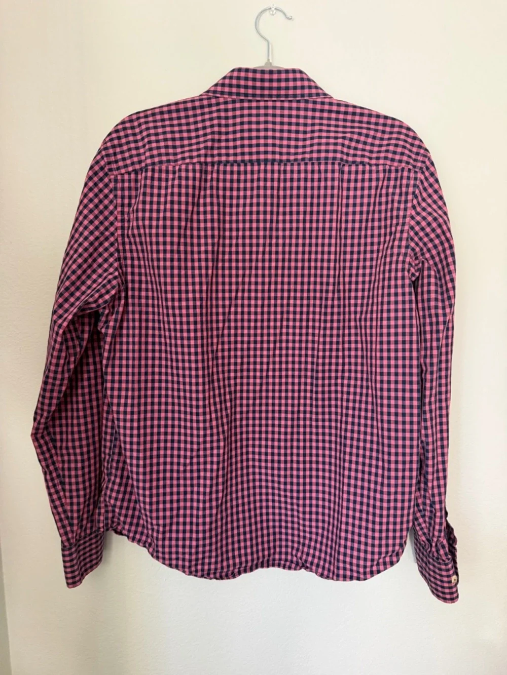 UNTUCKit Pink Gingham 100% Cotton Slim Fit Long-Sleeve Button Shirt Size L